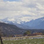 A wall of snow and rock